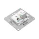 Механизм розетки TV+RJ45 (cat5), алюминий Эпика EKF  UP1-SOA-TV+RJ  EKF