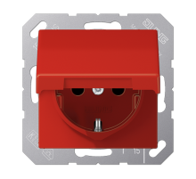SCHUKO-розетка  с крышкой и защитой от детей  AS1520BFKIKLRT  Jung