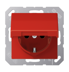 SCHUKO-розетка  с крышкой и защитой от детей  AS1520BFKIKLRT  Jung