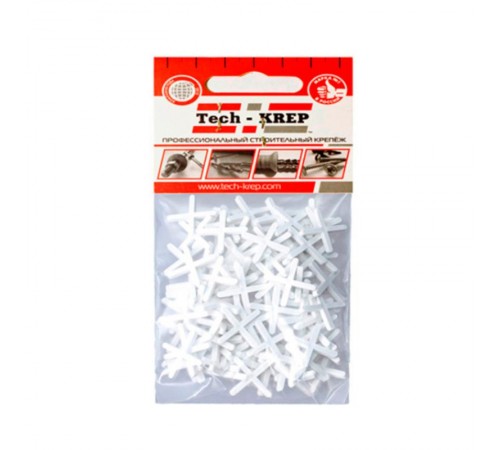 Крестик для плитки 2,5 мм (100 шт) - пакет  103640  Tech-KREP