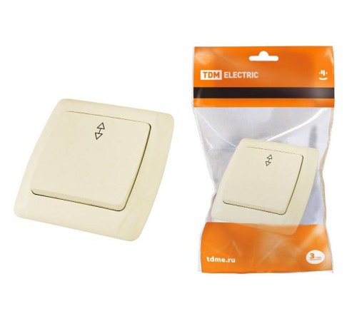 Выключатель на 2 направления 1 кл. 10А сл. кость "Онега"   SQ1805-0032  TDM