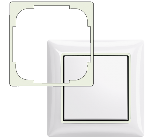 ABB Basic 55 Альп. белый Вставка декоративная в рамку  1726-0-0218   2CKA001726A0218  ABB