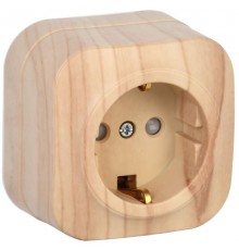 РСш20-3-ХС Розет. 1-ая с з/к и з/ш о/у 16А GLORY сосна  ERH14-K34-16  IEK
