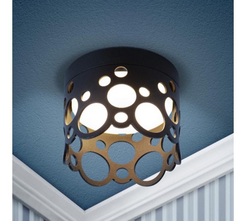 Встраиваемый светильник под лампу GX53  DK115 SBK черный матовый  Б0061184  ЭРА