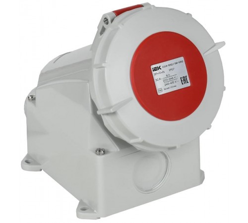 Розетка стационарная ССИ-1252 32А-6ч 380В 3P+PE+N IP67  PSR12-032-5-0-67  IEK