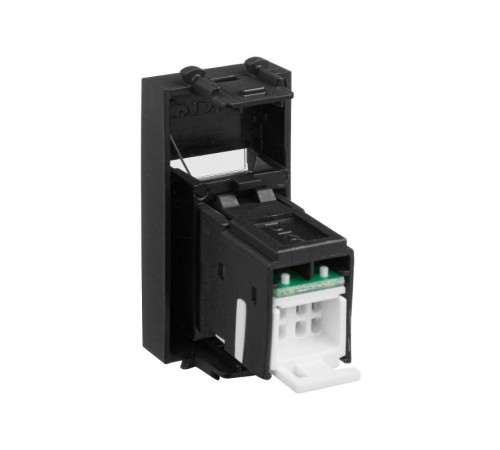 Компьютерная розетка RJ-45 модульная, кат.5е, "Avanti", "Черный матовый", 1 модуль  4412461  DKC