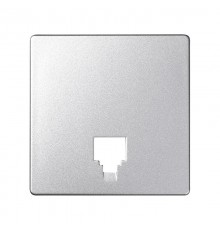 Simon 82 Накладка на телефонную розетку RJ-11, RJ-12, S82 Detail, алюминий  82062-93  Simon