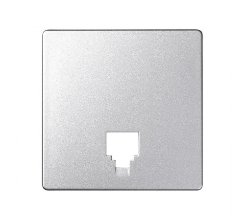 Simon 82 Накладка на телефонную розетку RJ-11, RJ-12, S82 Detail, алюминий  82062-93  Simon