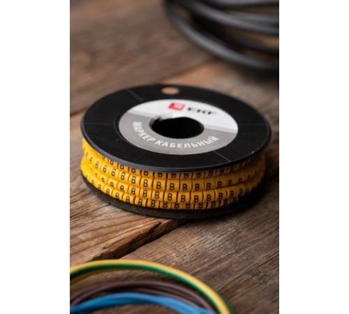 Маркер-кабельный 4,0кв.мм "B" (500шт.) (ЕС-2) EKF PROxima  plc-KM-4-B  EKF