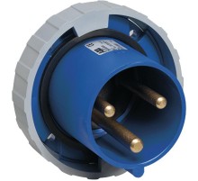 Вилка панельная с прямым фланцем 263BU6W, 63A, 2P+E, IP67, 6ч  2CMA168104R1000  ABB