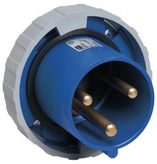 Вилка панельная с прямым фланцем 2125BU6W, 125A, 2P+E, IP67, 6ч  2CMA167195R1000  ABB