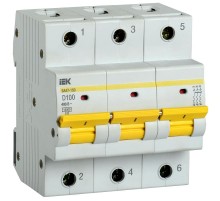 Выключатель автоматический трехполюсный ВА47-150 100А D 15кА KARAT  MVA50-3-100-D  IEK