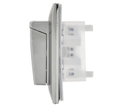 SKANDY Розетка 2-местная с с крышкой 16А в сб IP44 SK-R12N никель  SK-R26-16-44-K50-F  IEK