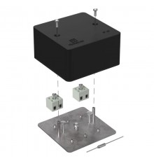 Коробка огнестойкая для кабель-канала 40-0460-FR2.5-4-П Е15-Е120 с термопредохранителем RAL9005 85х85х45 (44 шт/кор) черная  40-0460-9005-FR2.5-4-П 