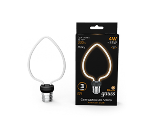 Лампа светодиодная   Filament Artline Heart 4W 330lm 2700К Е27 milky LED 1/10/100  1003802104  Gauss