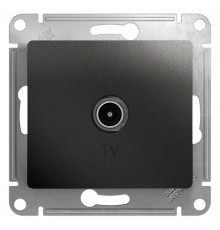 Glossa Антрацит TV Розетка проходная 4DB  GSL000792  SE
