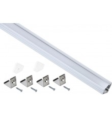 Профиль алюминиевый для светодиодной ленты 1919 накл. тр. 2м к-т опал  LSADD1919-SET1-2-N3-1-08  IEK