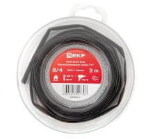 Термоусаживаемая трубка ТУТ нг 8/4 черная ролик 2 м tut-8-b-bEKF