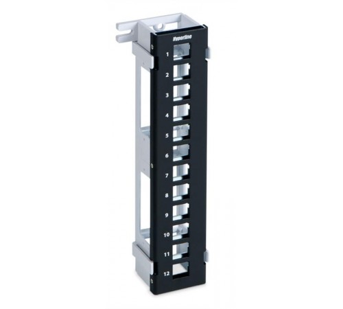 Патч-панель PPWBL-12 Модульная настенная на 12 портов, для модулей Keystone Jack, с подставкой  37788  Hyperline