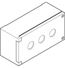 Корпус кнопочного поста KEM3-0 на 3 элемента металлический  SK616703-AA  ABB