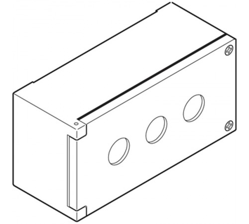 Корпус кнопочного поста KEM3-0 на 3 элемента металлический  SK616703-AA  ABB