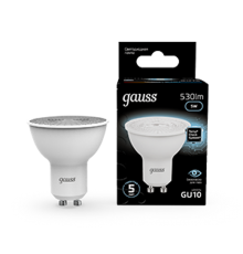 Лампа светодиодная LED 5Вт GU10 220В 4100К MR16  101506205  Gauss