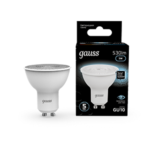 Лампа светодиодная LED 5Вт GU10 220В 4100К MR16  101506205  Gauss
