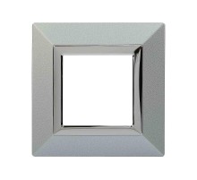 Рамка из металла, "Avanti", светло-серебристая, 2 модуля  4404852  DKC