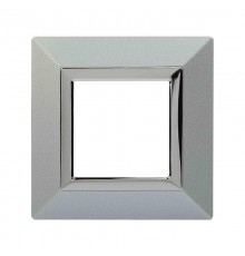 Рамка из металла, "Avanti", светло-серебристая, 2 модуля  4404852  DKC