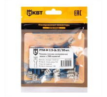 Разъем кабельный плоский изолированный "мама" РПИ-М 2.5-(6.3) (30 шт)  91026  КВТ