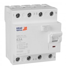 Выключатель дифференциального токаOptiDin DM63-4263-AC-4,5-УХЛ4 (4P, 63, 30mA)  343893  КЭАЗ