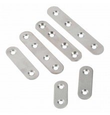 Пластина крепежная мебельная 100х17х2, оцинкованная - накл.  141949  Tech-KREP