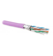 UFTP4-C6A-S23-IN-PVC-PK-500 (500 м) Кабель витая пара U/FTP, категория 6a (10GBE), 4 пары(23AWG),одножил. (solid), PVC, розовый  445121  Hyperline