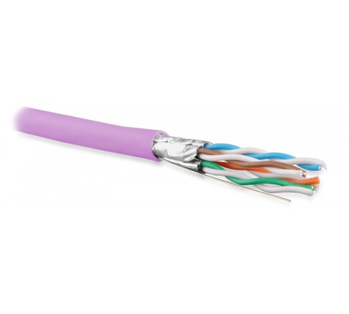 UFTP4-C6A-S23-IN-LSZH-PK-500 (500 м) Кабель витая пара U/FTP, кат. 6a (10GBE), 4 пары(23AWG),одножил. (solid), нг(A)-HF 445112  Hyperline