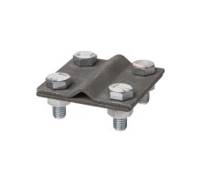 Зажим соединительный 4-х болтовой полоса-прут, полоса 30х4 - прут 6-10 мм, термодиффузия   SQ2401-0039  TDM