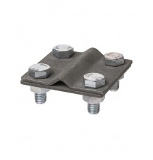 Зажим соединительный 4-х болтовой полоса-прут, полоса 30х4 - прут 6-10 мм, термодиффузия   SQ2401-0039  TDM