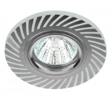 Светильник точечный встраиваемый DK LD39 WH/CH декор cо светодиодной подсветкой MR16, белый/хром  Б0037376  ЭРА