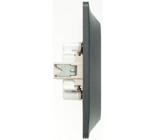 Glossa Антрацит Розетка 2-ая без заземления ,16А (в сборе)  GSL000720  SE