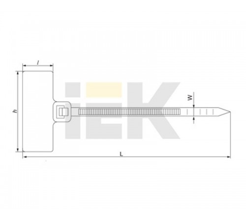 Хомут с площадкой ХП1 2.5х110 (100 шт/упак)   UHH61-3-110-100  IEK