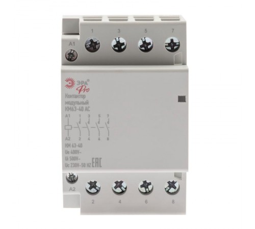 Контактор модульный NO-902-292 Pro-301 КМ63-40 AC (4/40/1200)  Б0049166  ЭРА