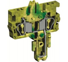 Разъем типа гнездо, с пружинным зажимом на 2 контакта для клемм типа HVTE. Желто-зеленый. 2,5 кв. мм.  ZHVT910  DKC