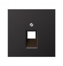 Накладка на одинарные UAE-розетки; термопласт; черный матовый EP569-1BFPLUASWM Jung