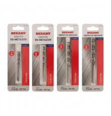 Набор сверл по металлу Слесарь Mini (P6M5) диаметр 3-4-5-6 мм (4 шт.)  91-0593  REXANT