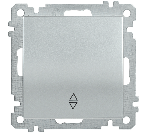 BOLERO антрацит Выключатель 1-клавишный проходной 10А ВС10-1-2-Б  EVB12-K95-10  IEK