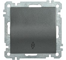 BOLERO антрацит Выключатель 1-клавишный проходной 10А ВС10-1-2-Б  EVB12-K95-10  IEK