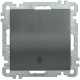 BOLERO антрацит Выключатель 1-клавишный проходной 10А ВС10-1-2-Б  EVB12-K95-10  IEK