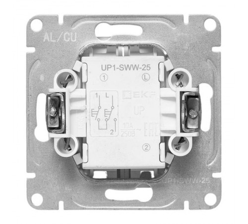 Механизм выключателя, для жалюзей, белый Эпика EKF  UP1-SWW-25  EKF
