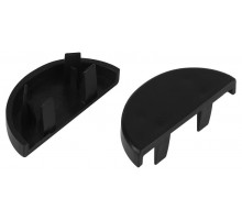 Заглушка  EC-KK-30-13-GR для полукруглого кабель-канала графит 30х13мм 2шт/комплект  Б0064968  ЭРА