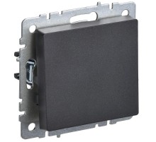BRITE Выключатель 1-клавишный проходной 10А ВС10-1-6-БрЧ черный  BR-V12-0-10-K02  IEK