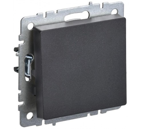 BRITE Выключатель 1-клавишный проходной 10А ВС10-1-6-БрЧ черный  BR-V12-0-10-K02  IEK